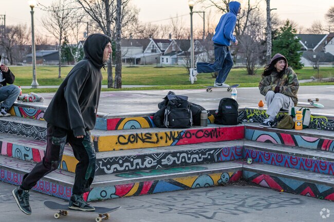 Residents take advantage of the excellent skate park at La Villita Park in Little Village.