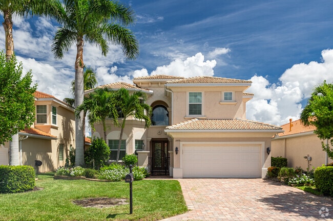 The Vines features many Mediterranean style homes with Spanish tile roofs.
