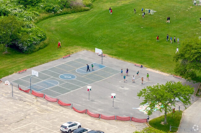 Basketball and other hard-surface sports are available at the Portsmouth Middle School.