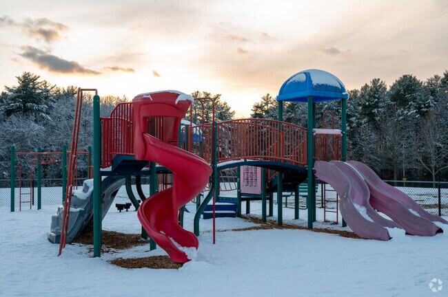 Watch the kids run around on the playground at the Hobomock Elementary School.