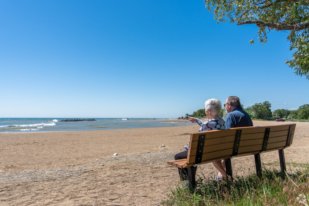 It is relaxing to watch and listen to the waves at Illinois Beach State Park.