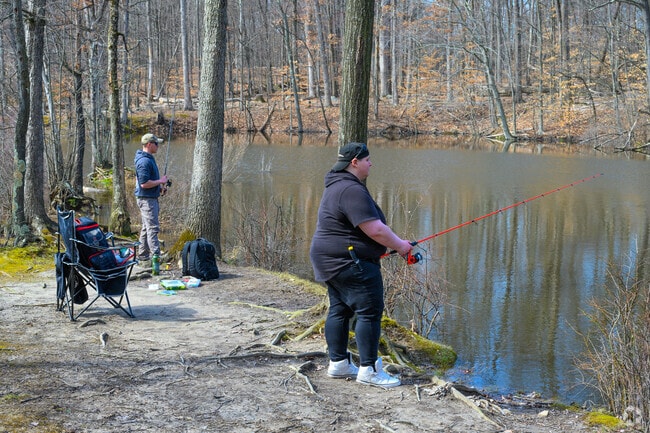 There's great fishing to be found at Bee Meadow Park just outside of Cedar Knolls.