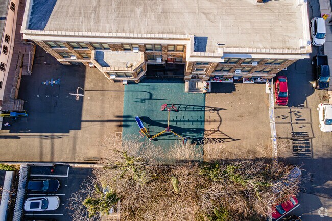 Livingston Elementary School provides a playground and ball courts