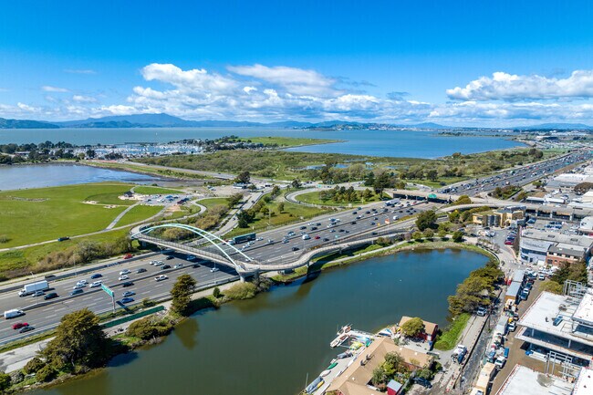 Interstate 580 runs along the western side of West Berkeley down to Oakland.