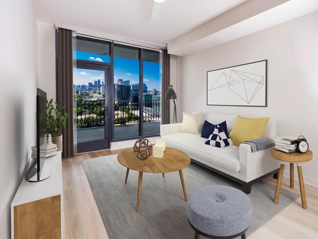 Transform your living space at Modera Parkside with our studio and 2-bedroom apartment homes featuring furnished Ori Living, an innovative expandable modular furniture system.