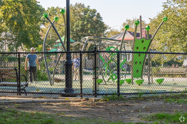 Holliswood residents like to bring their children to Cunningham Park's playground.