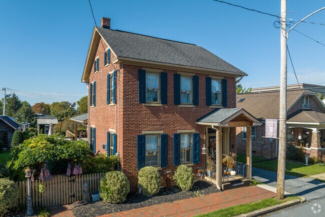 This small, brick home is an excellent example of 19th century architecture in Maytown.