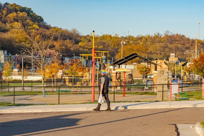 North Fairmount residents can easily commute on foot through the Lick Run Greenway.