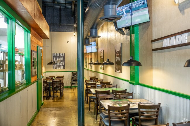 Eat in at the local Wingstop in West Shore Park.