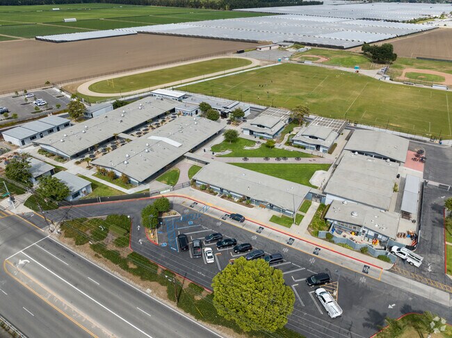 Rio Del Valle Middle School is located next to many produce fields in East Outer Oxnard.