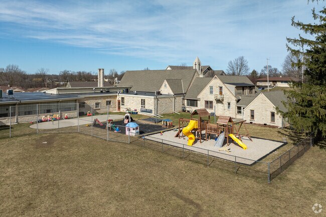 Children can play on the playground at St. John's Lutheran School in Lannon, WI.