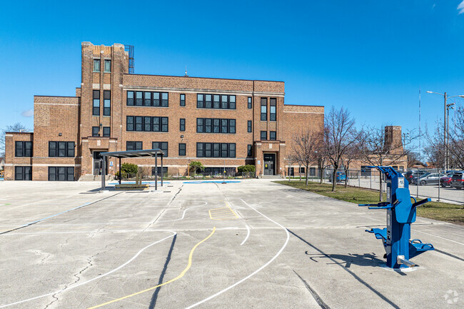 Students can enjoy the play area at Lloyd Barbee Montessori School.