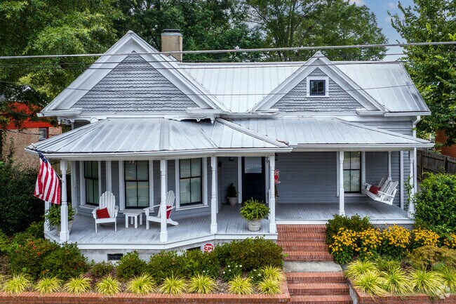 Many people spend the evening sitting on their porch in  Durham's Central Park neighborhood.