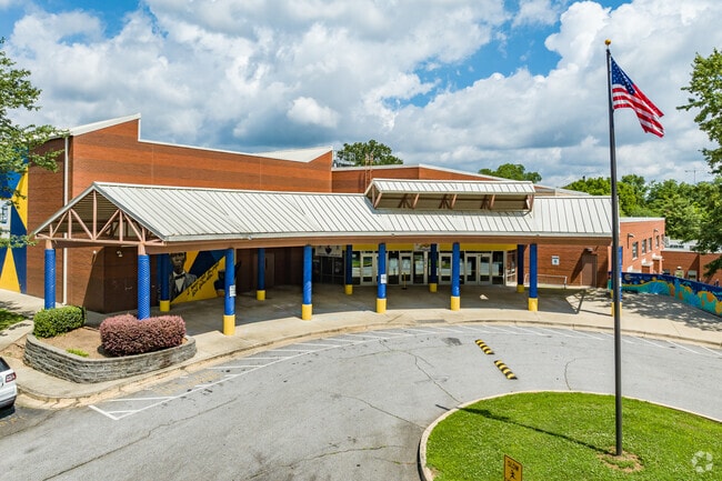 Entrance at Paul L Dunbar Elementary School in Atlanta.