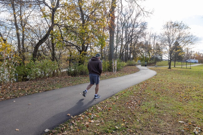 There are always people out and about enjoying a stroll on the Mississinewa Riverwalk.