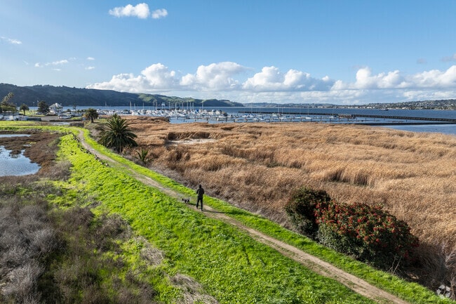 Downtown Martinez's Waterfront Park has beautiful scenic views of the Martinez Marina.
