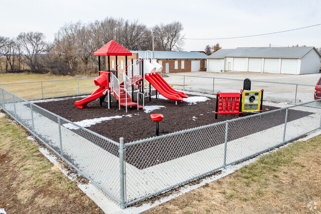 Mead Elementary School has a fenced in playground for younger students.