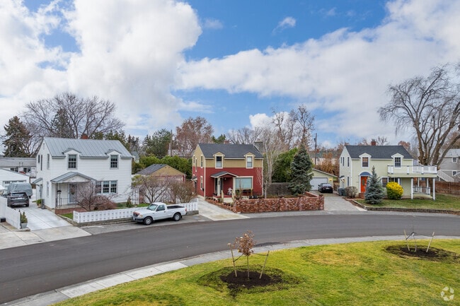 Alphabet homes are left over from an influx of workers at Hanford.