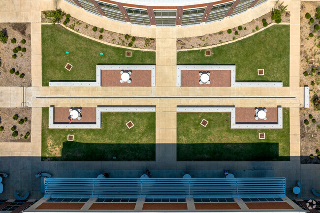 In Leo Adams Middle School students can enjoy outdoor area to relax in Hurst.