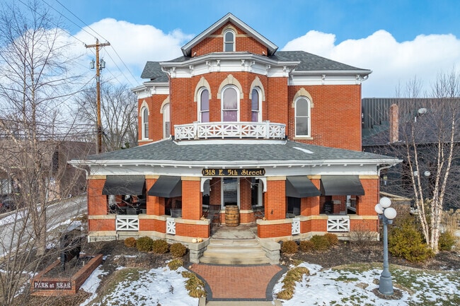 Historic Downtown Marysville features a beautiful brick building located on 5th Street.