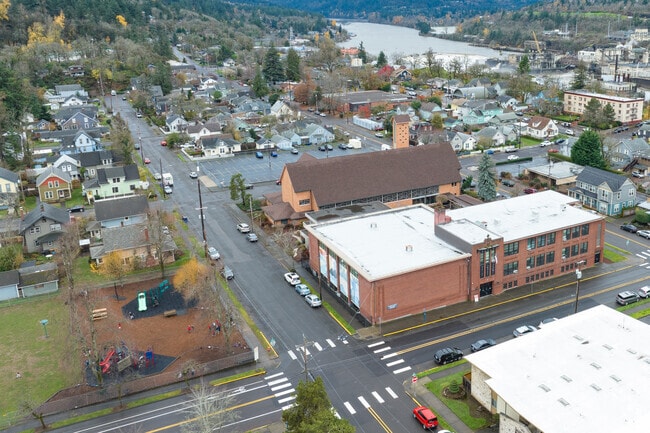 A playground next to St John the Apostle Catholic School on 5th St provides a place to play.
