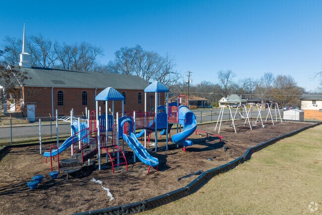 Kids love the playground at Robinson Elementary School.