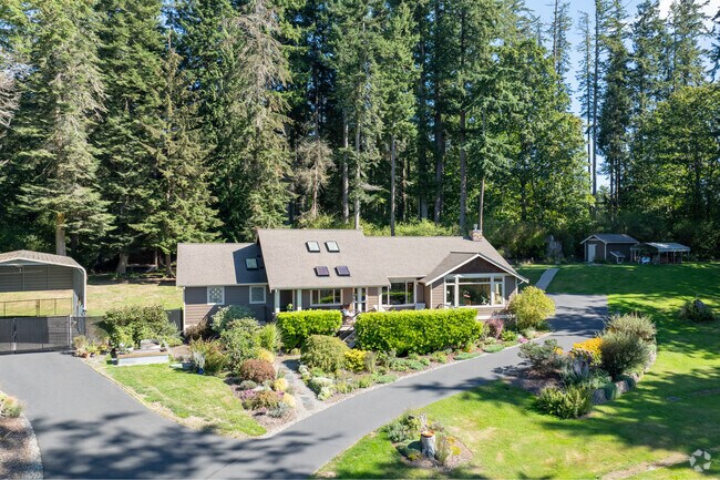 Modern Ranch-style homes can be seen throughout the Port Gamble Tribal Community Area.