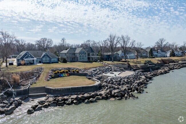Some Sheffield Lake homes on Lake Erie have their own private beaches.
