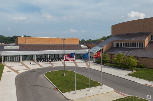 The main entrance to Warren Central High School on 16th St.