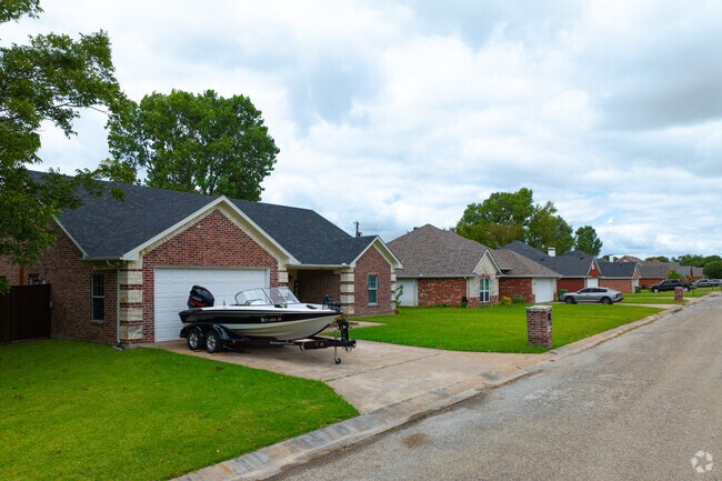 Single-family homes line residential streets in Howe.