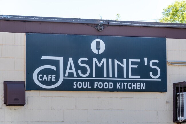Signage for Jasmine's Cafe.
