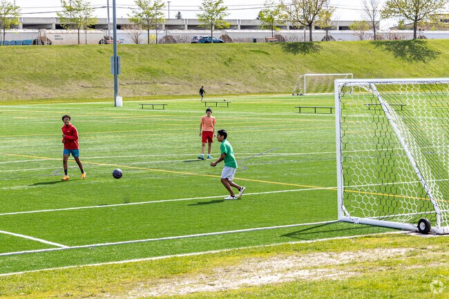 The community gathers at McMurray Fields for soccer and baseball games.
