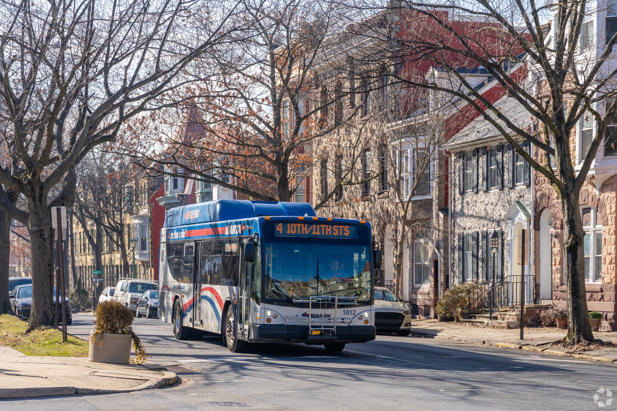 The Barta Bus in Reading runs routes to Hillside consistently.