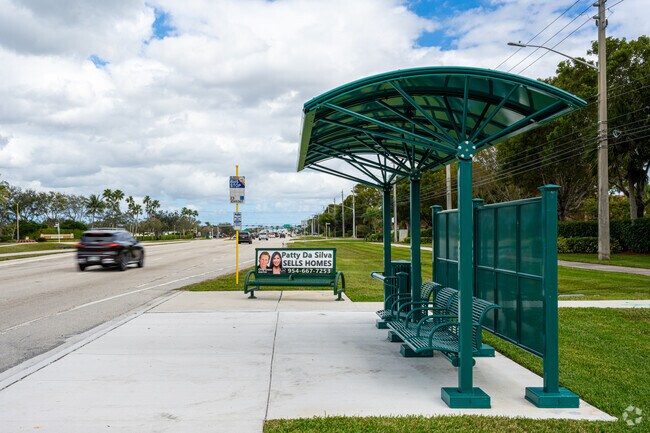 There are convenient bus stations located on Sheridan Street in Lakes of Western Pines.