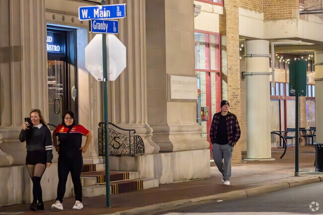 Granby Street in Downtown Norfolk is full of life at night.