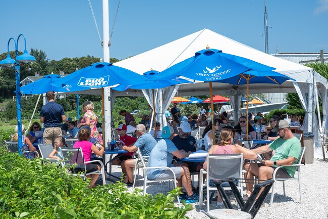 Enjoy outdoor dining at Chart Room in Cataumet.