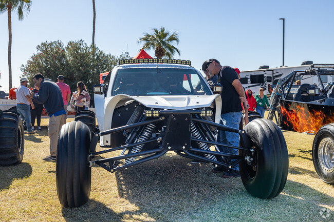 A small selection of dune buggies and sports vehicles are part of the Gear Heads Car Show.