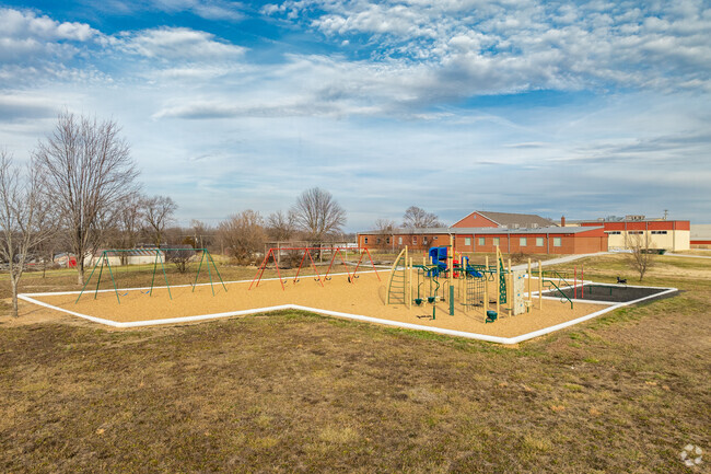 Recess at Halfway Elementary includes a large outdoor playground.