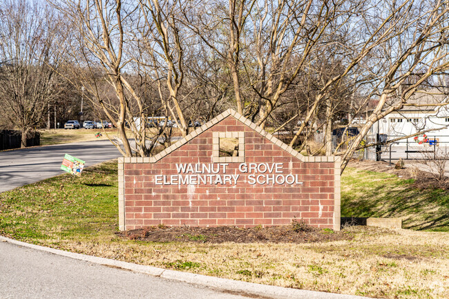 Walnut Grove Elementary School's entrance sign welcomes students, parents and staff.
