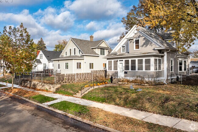 Homes in Webber-Camden offer sidewalks for walking convenience.