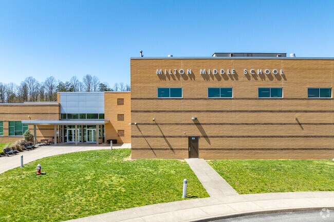 Milton Middle School near Yates Crossing is rated A-minus by Niche.