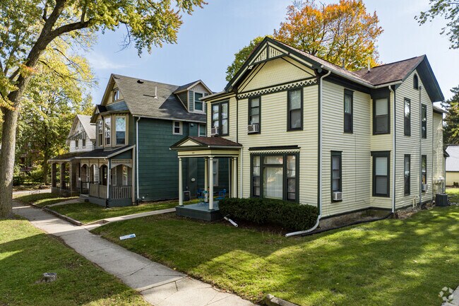 Neat rows of homes nestled against the Nebraska skyline in Fort Wayne.