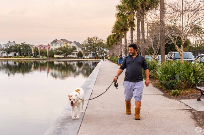 Harleston Village residents can walk their dogs around Colonial Lake.