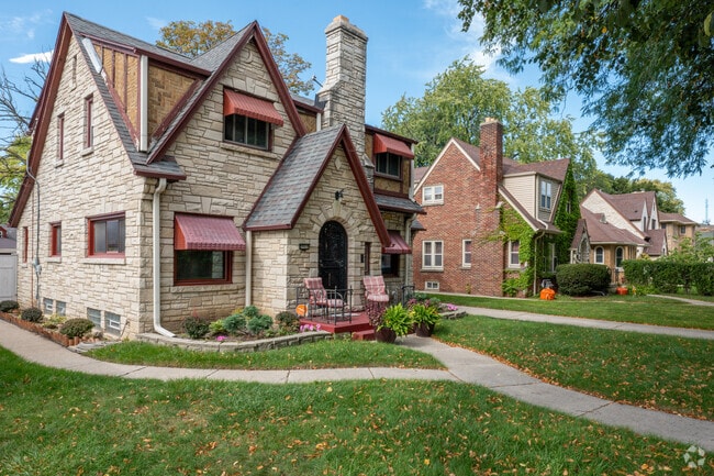 Impressive Tudor style homes can be seen throughout Roosevelt Grove.