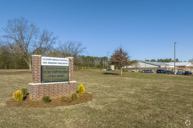 Clover Middle School sign.