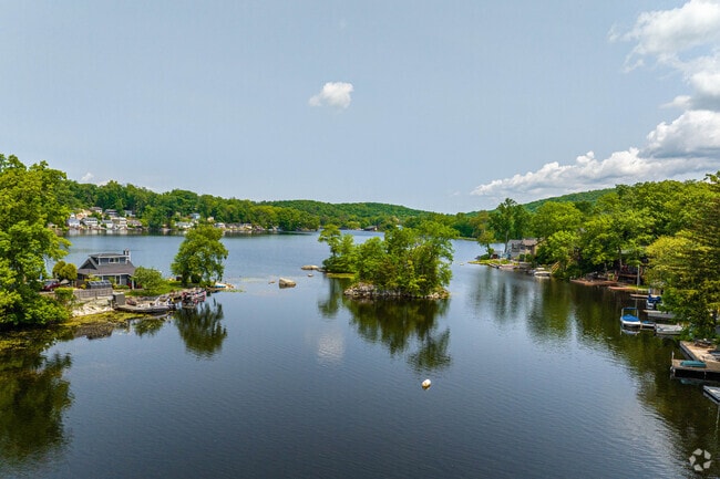 Aerial view of the scenic Cranberry Lake in Byram.