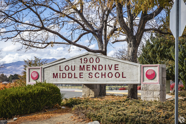 The entrance sign at Lou Mendive Middle School.