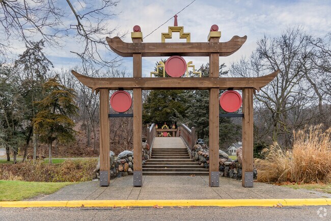 Laura Bradley park in West Peoria offers a Japanese garden.