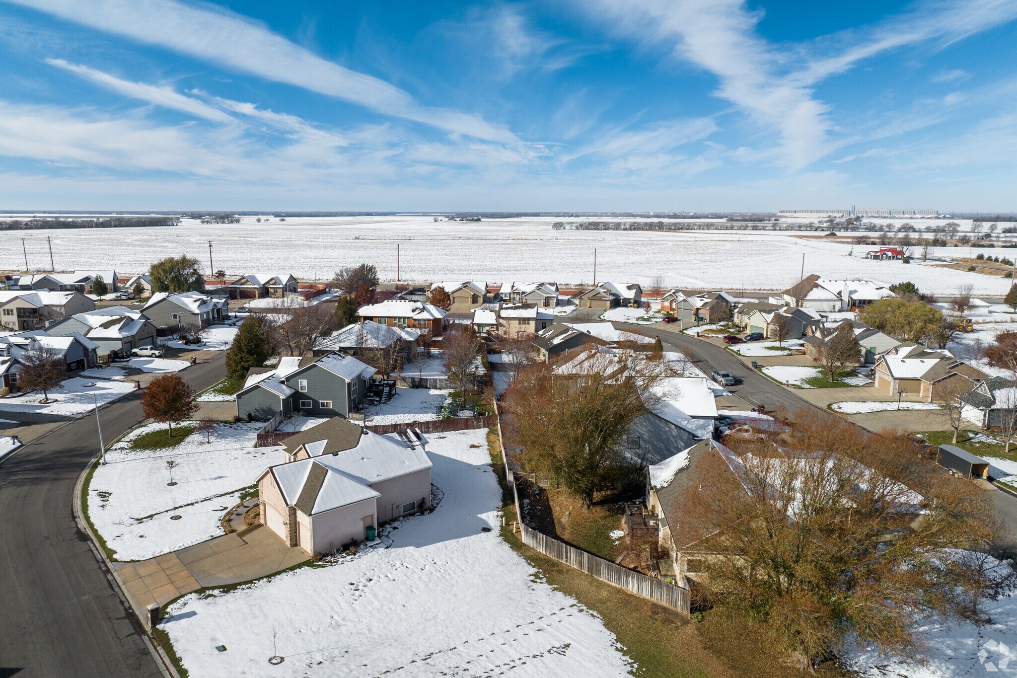 Haysville homes are often surrounded by open space.