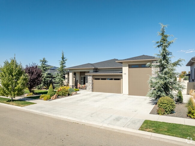 Find single story homes with enormous three car garages in southwest Meridian.